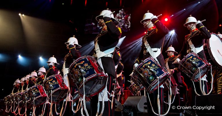The Corps of Drums of Her Majesty’s Royal Marines to open The UK Drum Show