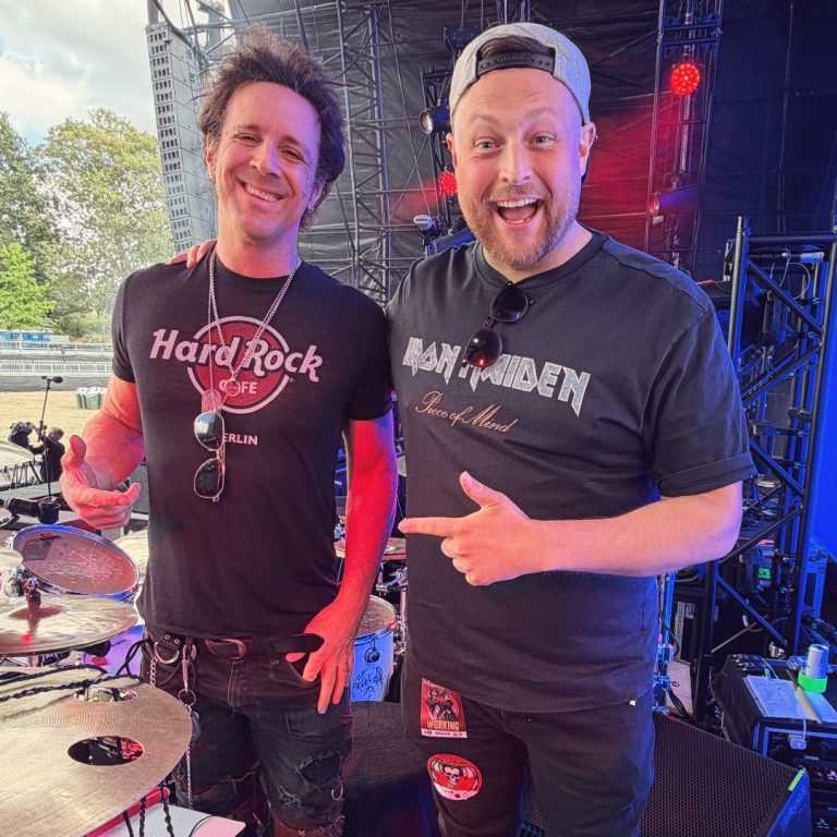 Backstage at Colchester Castle with Hollywood Vampires’ Glen Sobel